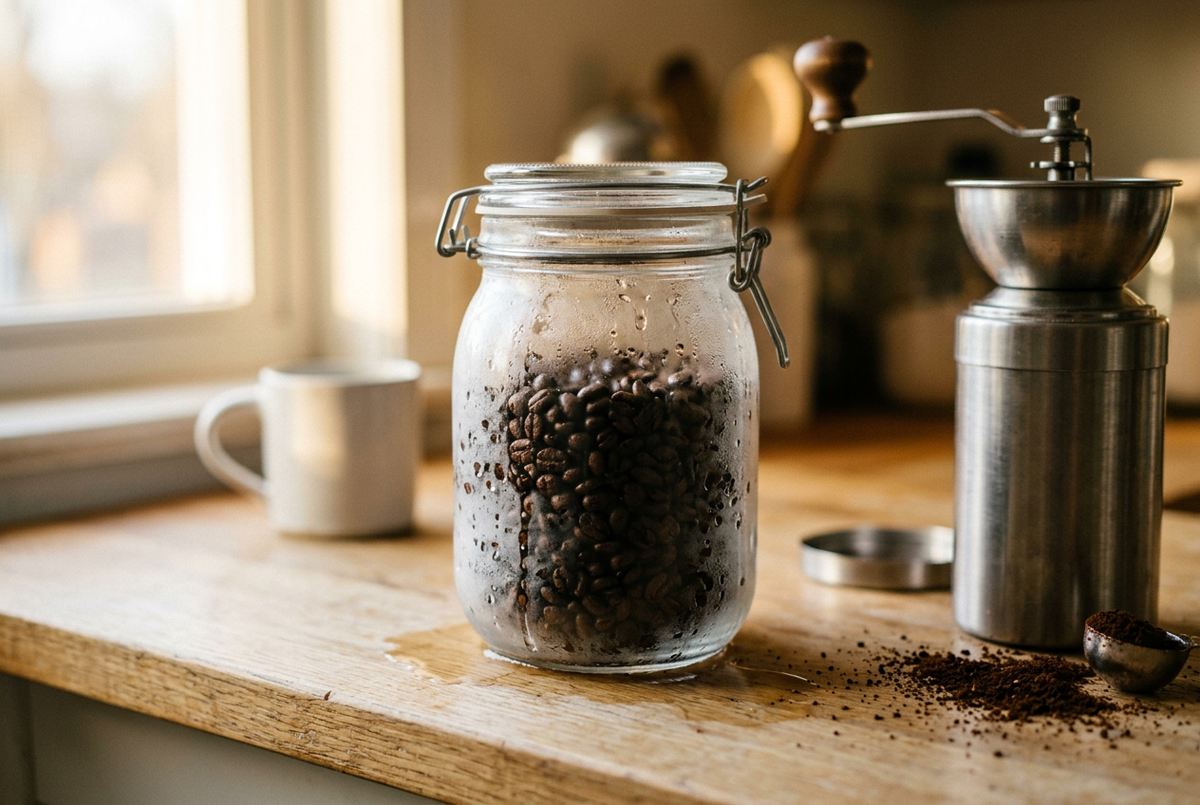 Freezing coffee beans gives a narrower grind, not a finer one