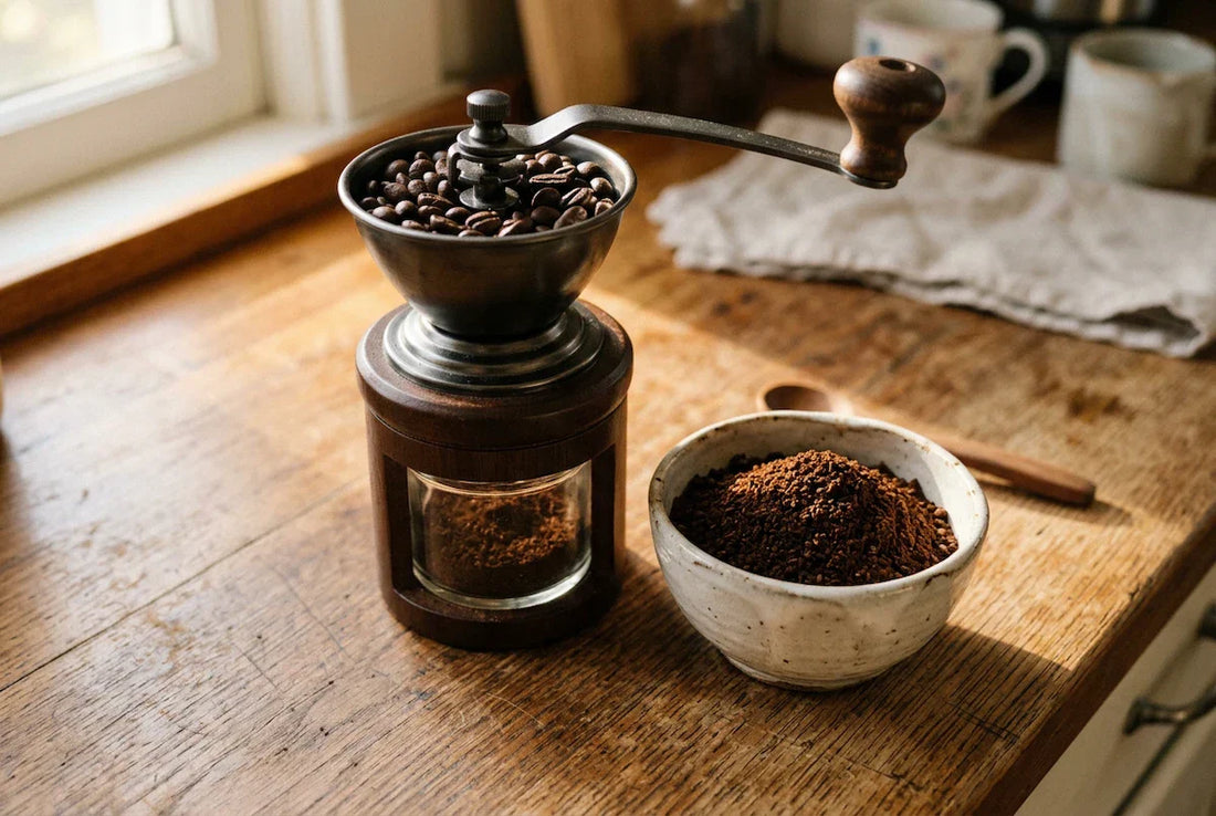 A coffee grinder guide starts here: a burr grinder coffee machine grinds fresh beans for the best grinding coffee at home results.