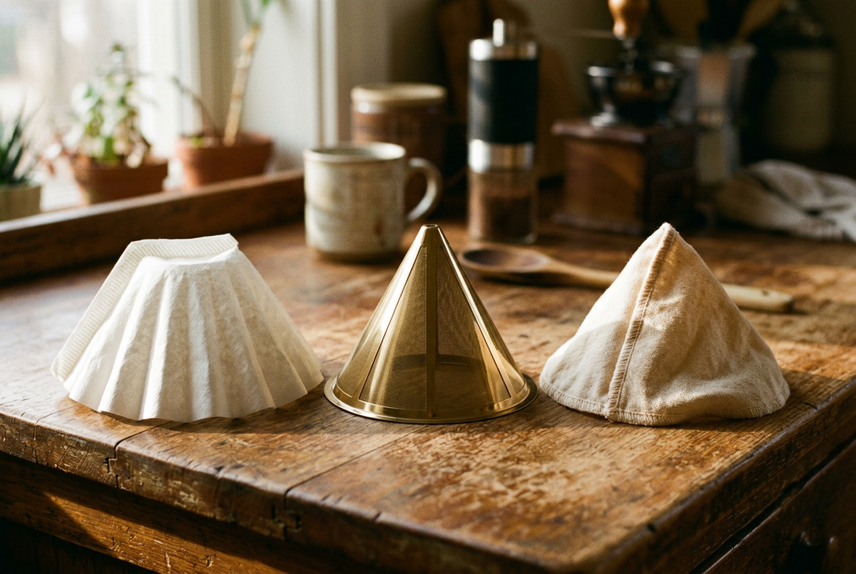 Paper coffee filters, metal or cloth: what each one changes