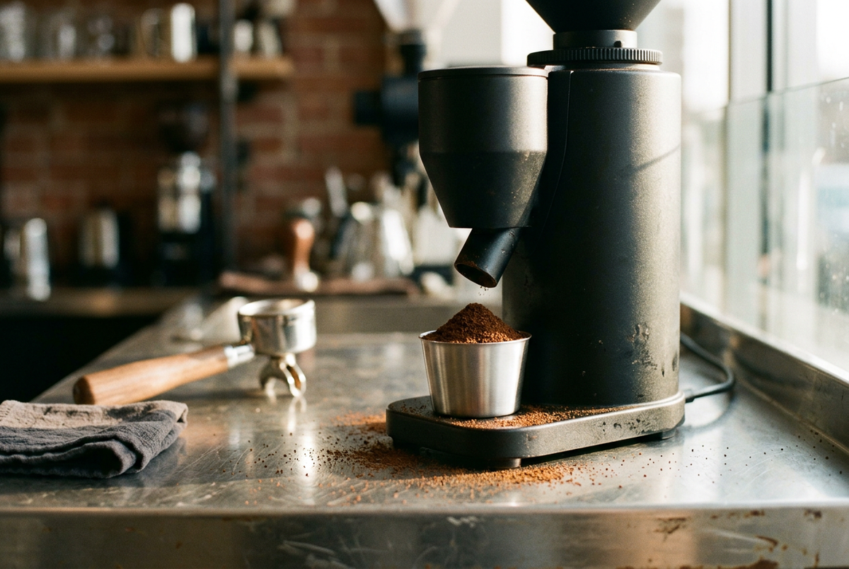 The espresso grind setting where finer stopped extracting more